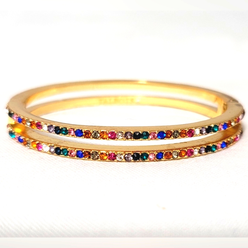 Talbots multicolor stones two row bracelet